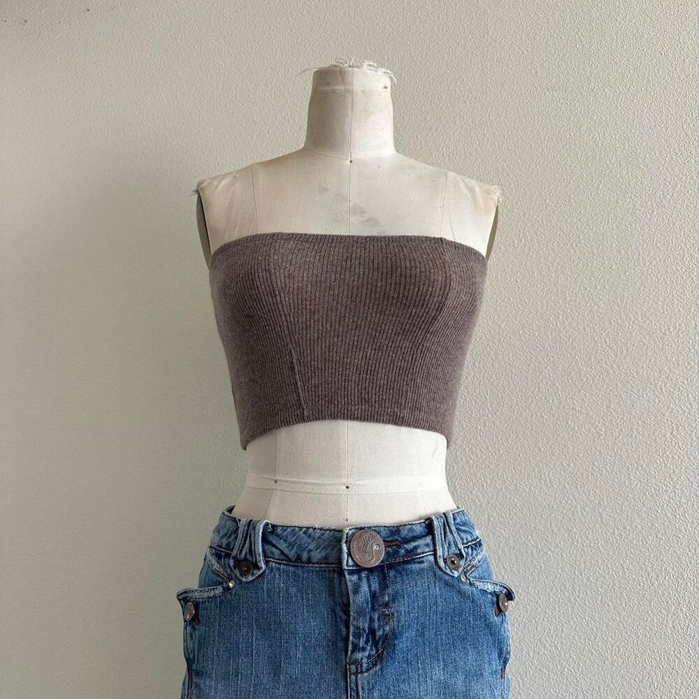 handmade brown knit bandeau - Picture 4 of 8